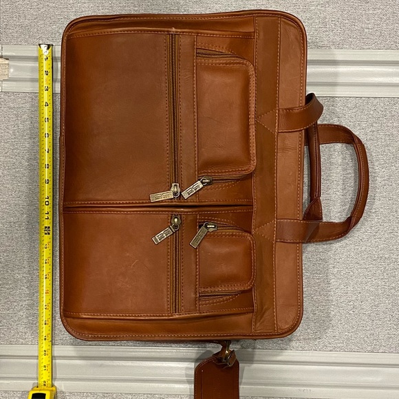 Claire Chase Leather Briefcase With Strap - Picture 8 of 10